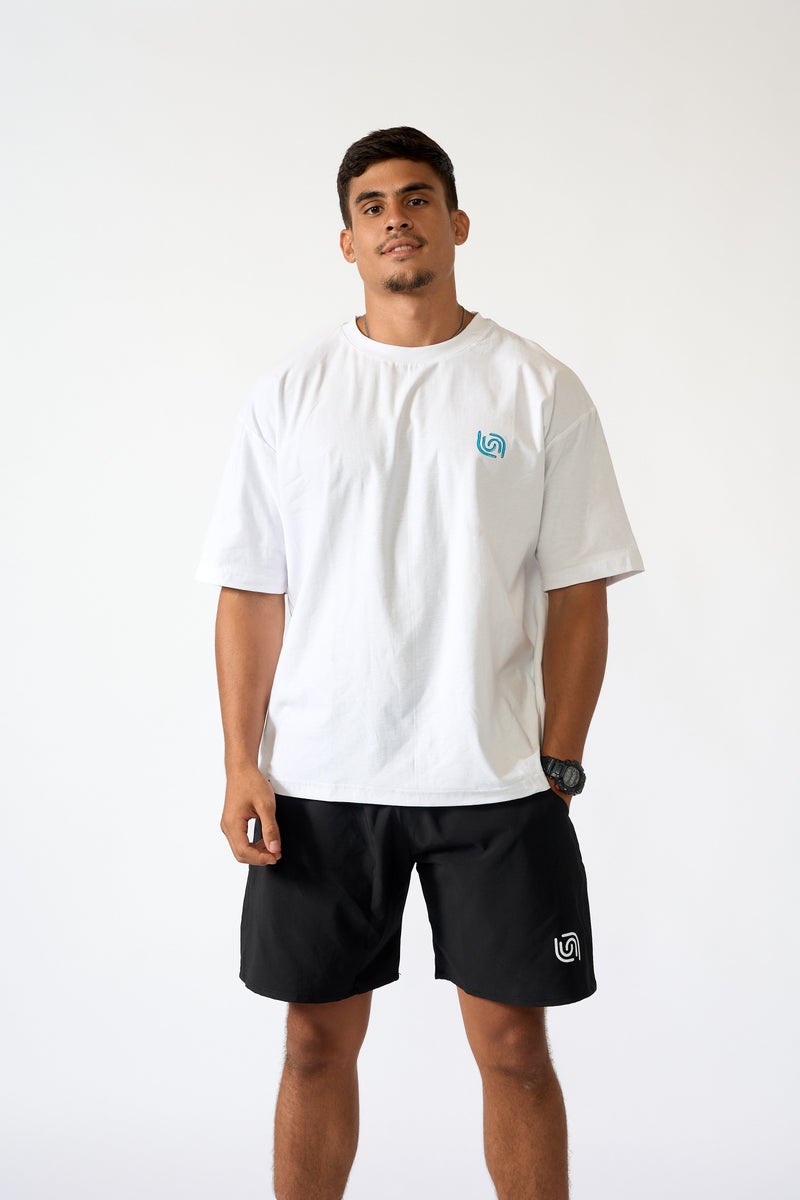 Beyond unisex White Cotton oversized t-shirt - Image 1